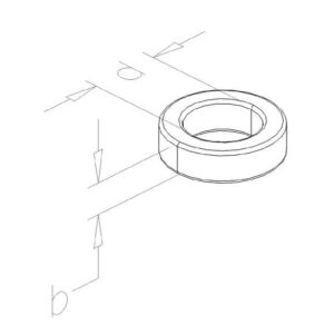 Afstandsbus 5mm asgat 11mm. 1