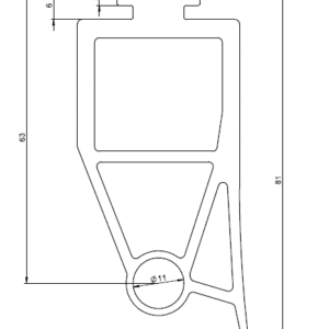 Alpha Deuren bodemrubber opto. 1