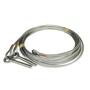 AFB rvs staalkabelset 5mm 9000mm rvs schroefoog m10 en rvs puntkous