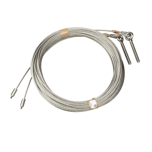 RVS Staalkabelset 4mm RVS Schroefoog M10 en RVS eindpersklem
